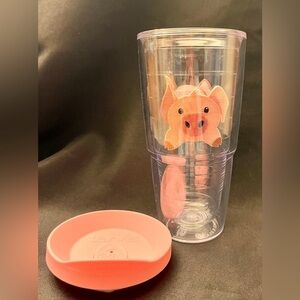 Tervis Pink Pig Tumbler Miss Piggy Porky Wilbur Office Travel Business Lid New